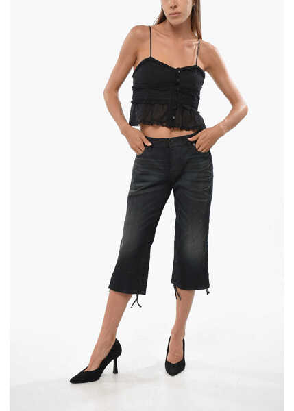 Bluze Isabel Marant Etoile Macrame Lace Gloria Crop Top Black Femei (BM 19088897) 4