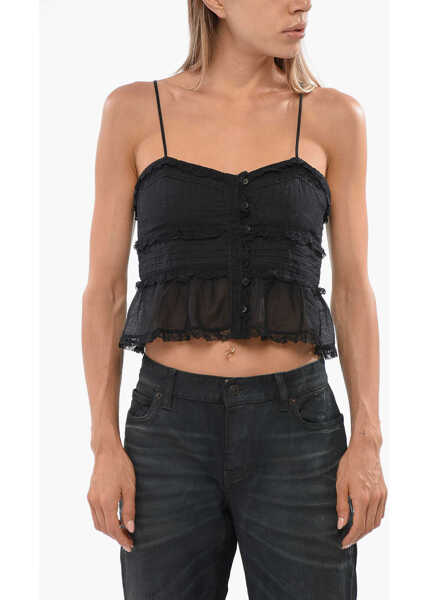 Bluze Isabel Marant Etoile Macrame Lace Gloria Crop Top Black Femei (BM 19088897) 1