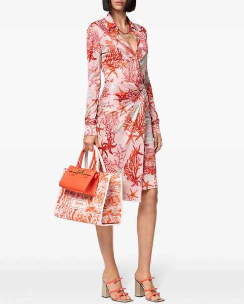 Fuste lungi Versace Printed Wrap Skirt With Medusa Monogram Multicolor Femei (BM 19088900) 2