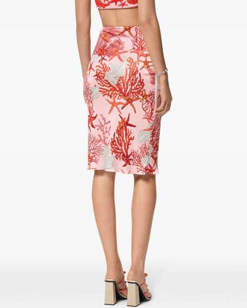 Fuste lungi Versace Printed Wrap Skirt With Medusa Monogram Multicolor Femei (BM 19088900) 4