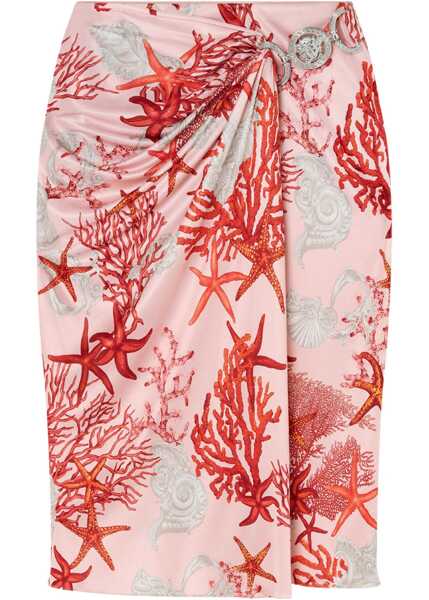 Fuste lungi Versace Printed Wrap Skirt With Medusa Monogram Multicolor Femei (BM 19088900) 1