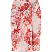 Fuste lungi Printed Wrap Skirt With Medusa Monogram Femei