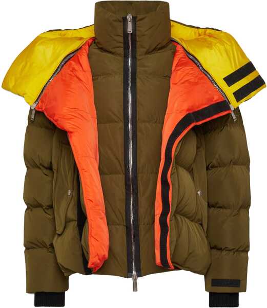 Geci de iarna DSQUARED2 Quilted Down Jacket With Removable Hood Green Barbati (BM 19088966) 1