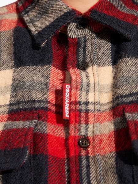 Paltoane DSQUARED2 Virgin Wool Blend Fully-Lined Coat Brown Barbati (BM 19088978) 5