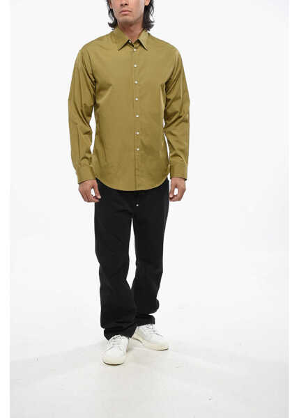 Camasi casual DSQUARED2 Popeline Fullback Shirt With Back Print Military Green Barbati (BM 19088981) 4