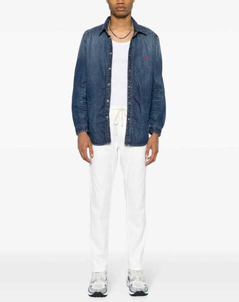 Blugi drepti Diesel Joggjeans Stretch D-Krooley Denims With Elastic Waistband 16 White Barbati (BM 19088990) 2