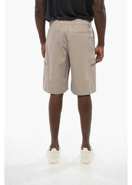 Pantaloni scurti Dior Cotton Blend Cargo Shorts With Belt Loops Beige Barbati (BM 19088999) 2