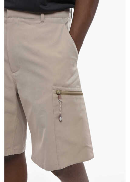 Pantaloni scurti Dior Cotton Blend Cargo Shorts With Belt Loops Beige Barbati (BM 19088999) 3