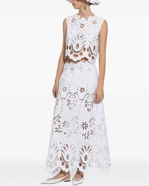 Bluze Dolce & Gabbana Sangallo Cropped Top White Femei (BM 19089005) 3