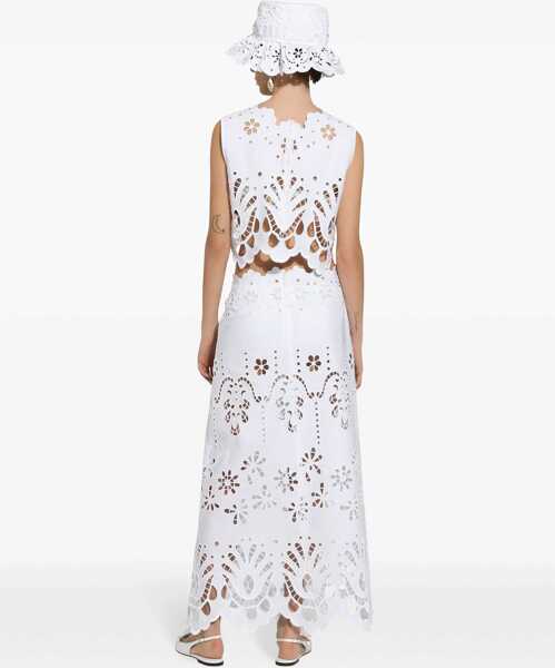 Bluze Dolce & Gabbana Sangallo Cropped Top White Femei (BM 19089005) 4