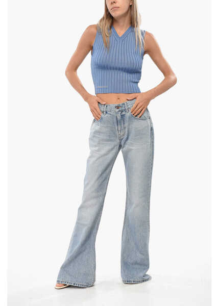 Blugi drepti Cline Frayed Hem Boot Cut Jeans 30Cm Blue Femei (BM 19089011) 4