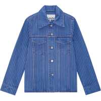 Geci de blugi Striped Denim Jacket With Logoed Buttons Femei