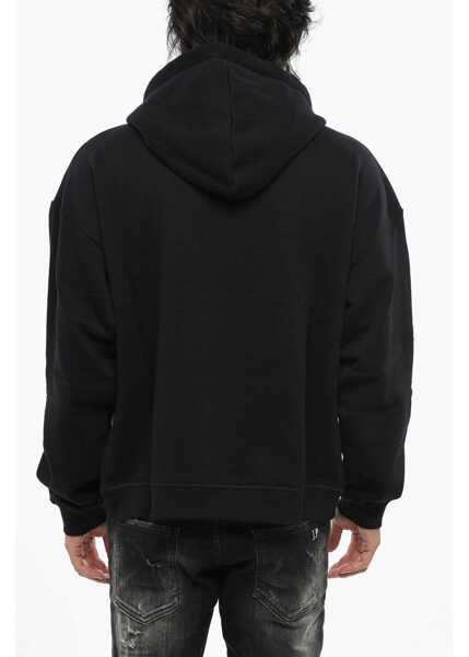 Bluze de trening DSQUARED2 Cotton Rebeauty Full Zip Hoodie Black Barbati (BM 19089026) 2