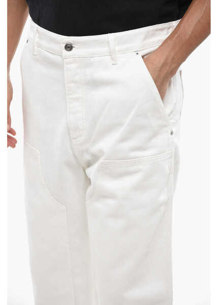 Blugi drepti Dior Straight Leg Carpenter Jeans With Logoed Patch 22Cm White Barbati (BM 19089050) 3