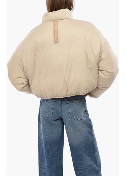 Geci de iarna KhrisJoy 2 Pockets Nylon Joy Cropped Down Jacket Beige Femei (BM 19089053) 2