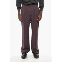 Pantaloni casual Single Pleated Silk Wide Leg Pants Barbati