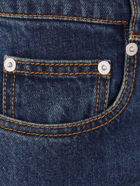 Blugi drepti Alexander McQueen Cuffed Hem Stonewashed Jeans Blue Femei (BM 19089068) 3