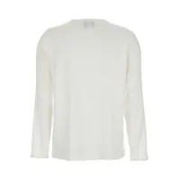 Bluze PLAIN White Long Sleeves Blouse In Silk Woman