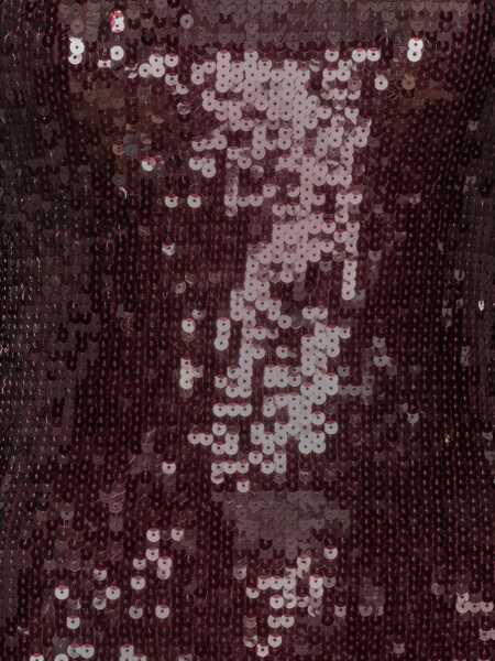 Rochii ROTATE Birger Christensen Bordeaux Sequin Crewneck Mini Dress With Flared Sleeves In Tech Fabric Stretch Woman Red Femei (BM 19089375) 5