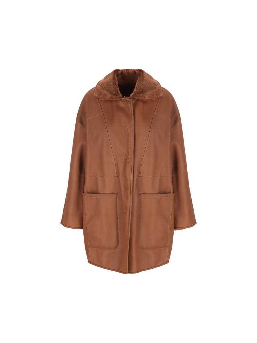 Paltoane Max Mara Max Mara Coats Brown Femei (BM 19089954) 4