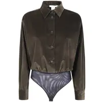 Camasi Max Mara "Fertile" Velvet Body Shirt Clothing Femei