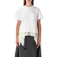 Tricouri Sacai T-Shirt With Voile Back Insert Femei