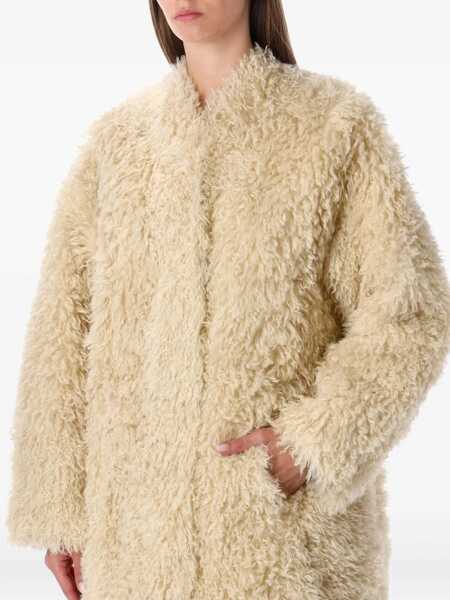 Paltoane STAND STUDIO Stand Studio Carolina Long Curly Faux-Fur Coat WHITE Femei (BM 19090500) 3