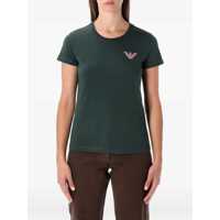 Tricouri Emporio Armani New York Jersey T-Shirt With Oversized Print Femei