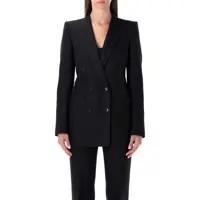 Geci Tom Ford Black Harringbone Wool Double-Breasted Tailored Jacket Femei