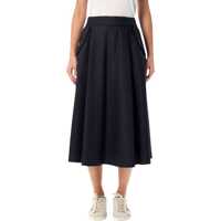 Fuste Golden Goose Navy Blue Wool Pint-Striped Midi Skirt Femei