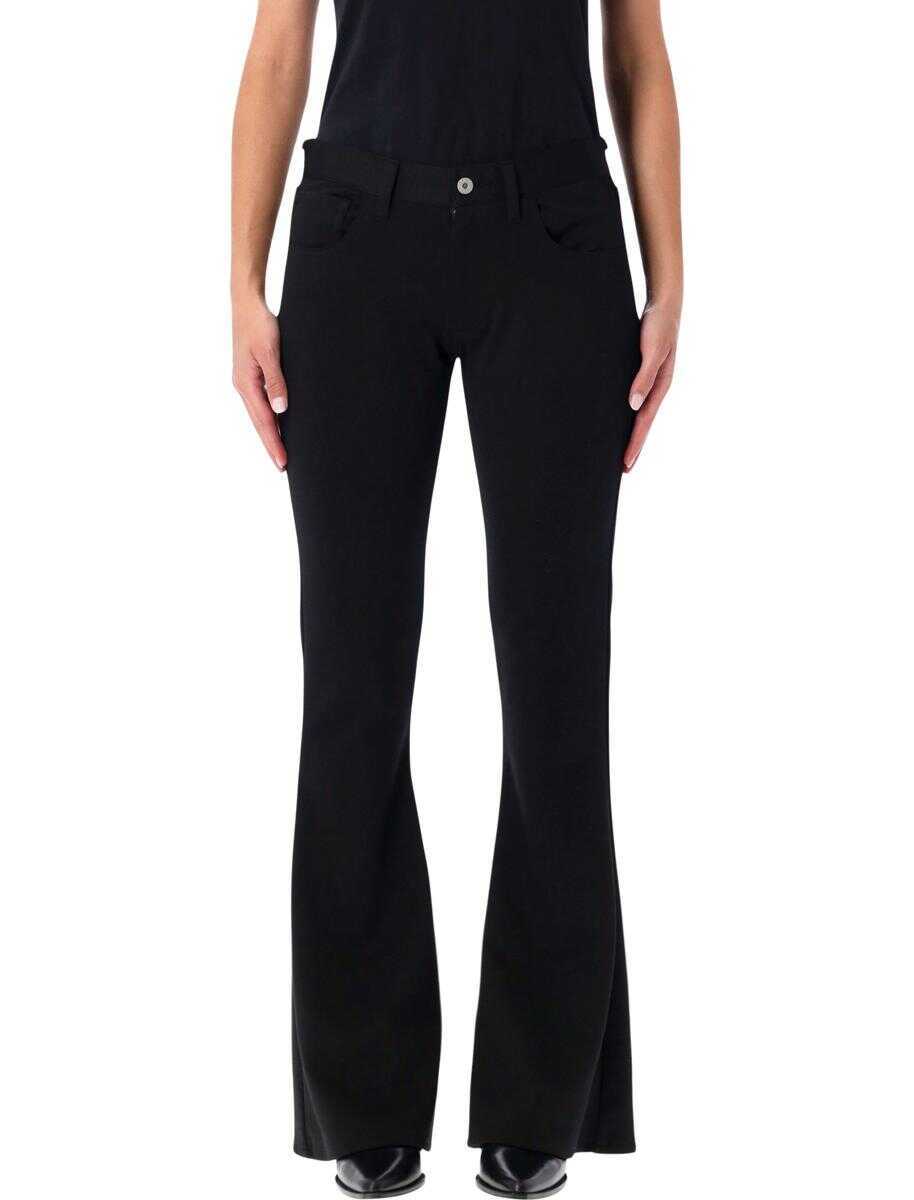 Pantaloni casual JUNYA WATANABE Junya Watanabe Black Low Waist Flare Pants Black Femei (BM 19090677) 1