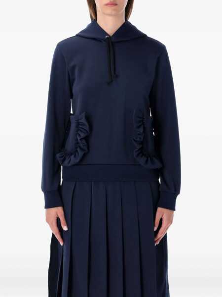 Bluze de trening Comme des Garons Comme Des Garons Navy Hoodie With Ruffle Pockets NAVY Femei (BM 19090695) 1