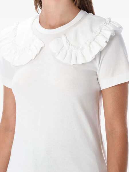 Tricouri Comme des Garons Comme Des Garons White T-Shirt With Ruffle Collar WHITE Femei (BM 19090707) 3