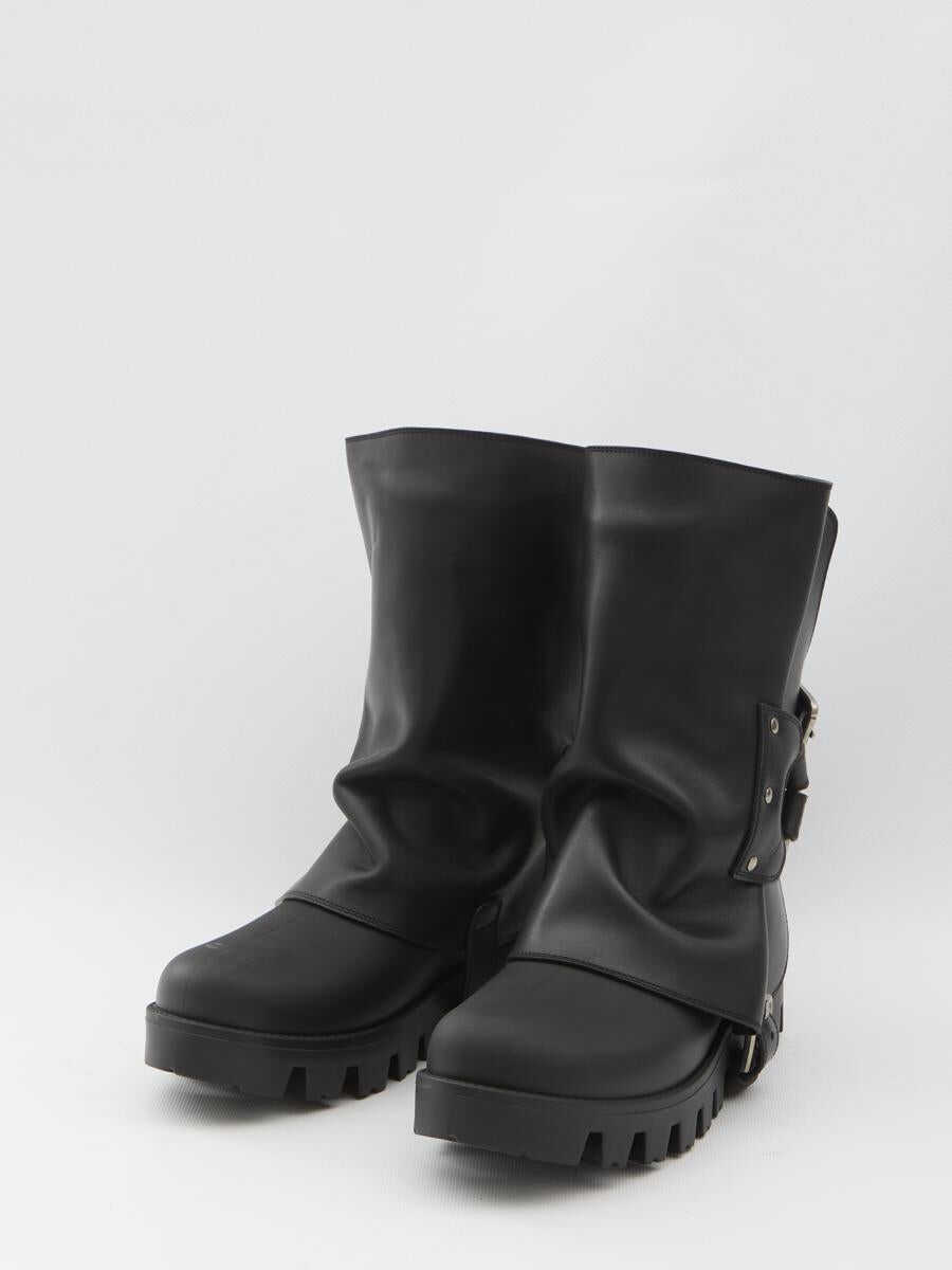 Bocanci Dolce & Gabbana Ankle Boot In Rubber And Leather Black Femei (BM 19090929) 2