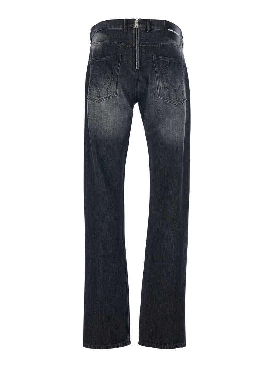 Blugi JORDANLUCA Black Jeans With Belt Loops And Front Zip Pocket In Denim Man Black Barbati (BM 19092051) 2