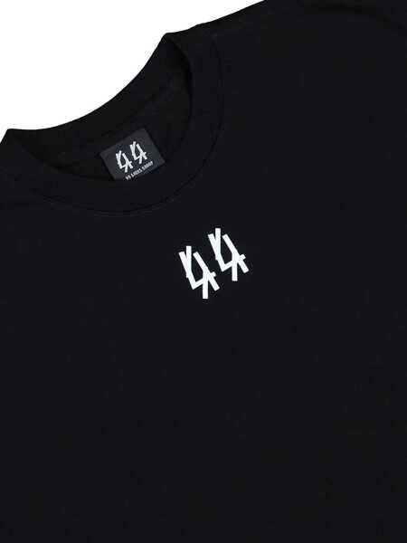 Tricouri M44 LABEL GROUP M44 Label Group 44 Label Group Black T-Shirt With Embroidered Logo Black Barbati (BM 19092243) 3