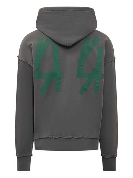 Bluze de trening M44 LABEL GROUP M44 Label Group 44 Label Group Gray Hoodie Sweatshirt With Embroidered Logo GREY Barbati (BM 19092258) 2