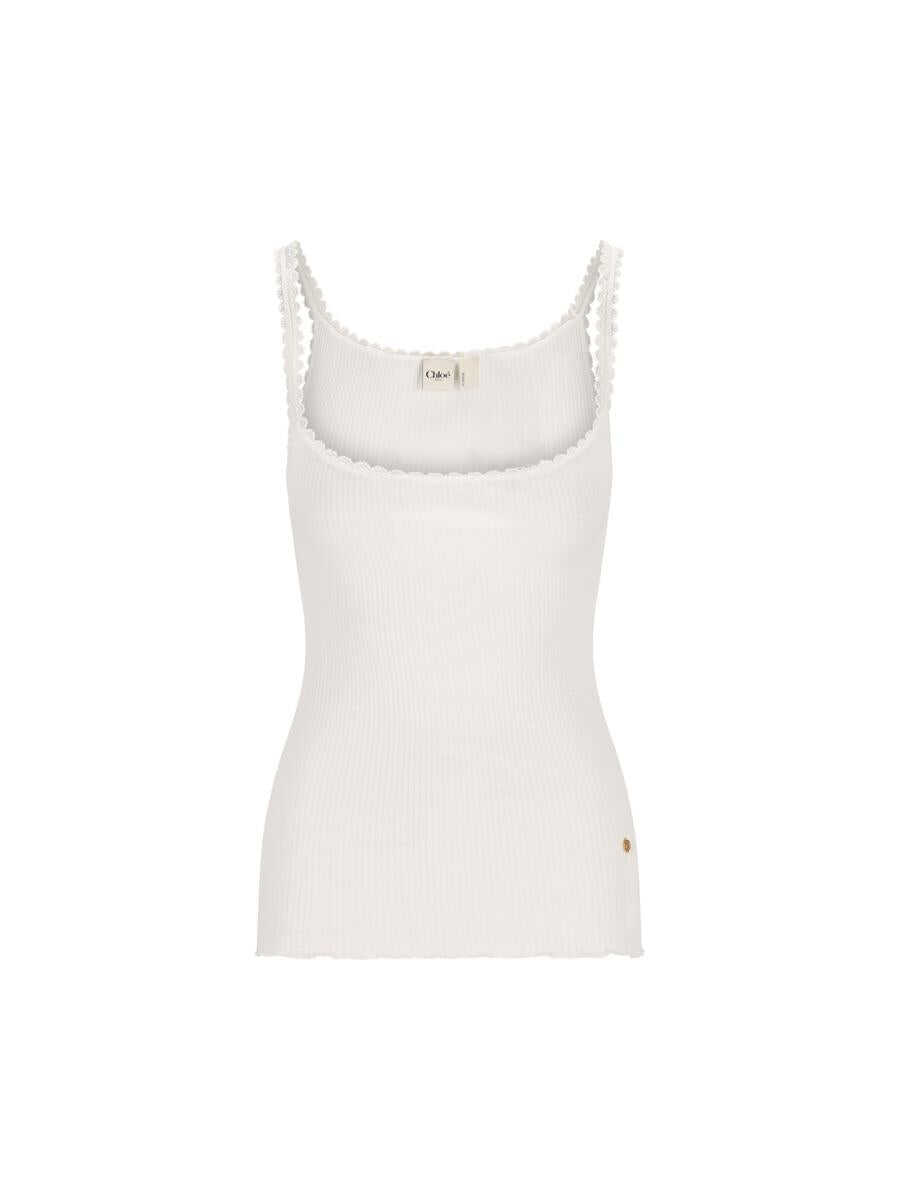 Topuri Chloe Chlo Top WHITE Femei (BM 19092582) 1