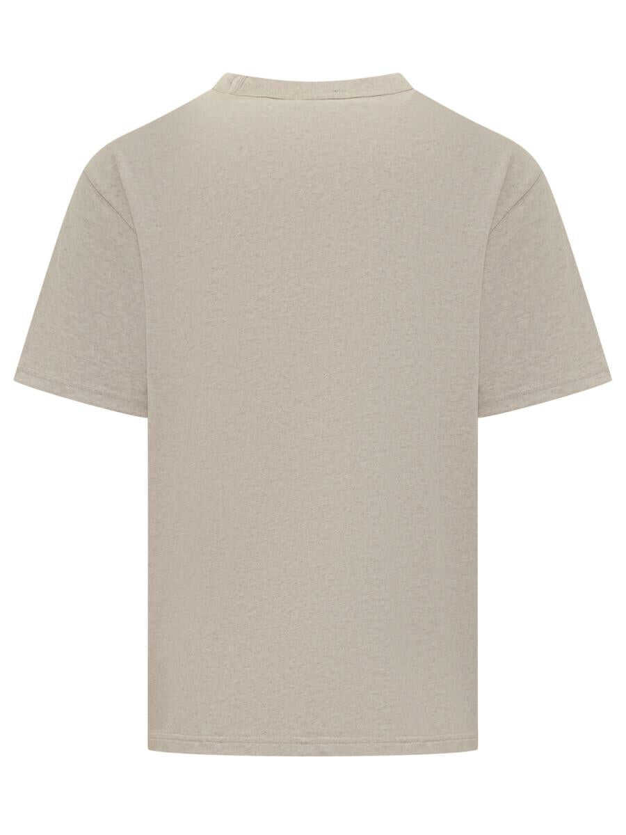 Tricouri A.P.C. A.P.C. A.P.C. Beige T-Shirt With Red Logo Beige Barbati (BM 19092654) 2