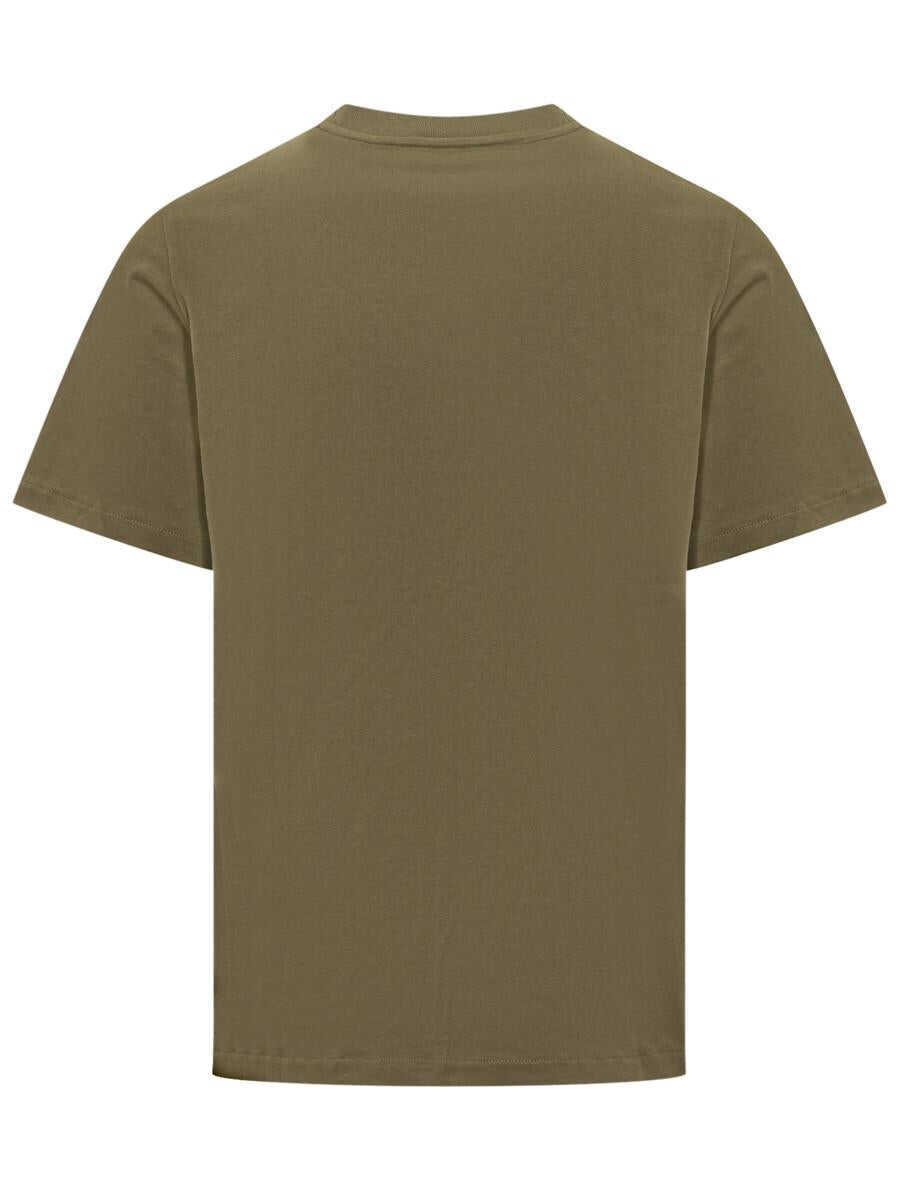 Tricouri A.P.C. A.P.C. A.P.C. Green T-Shirt With Embroidered Logo GREEN Barbati (BM 19092720) 2