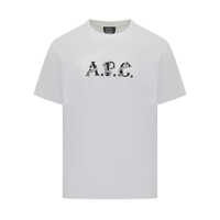 Tricouri A.P.C. A.P.C. White T-Shirt With Printed Creative Logo Barbati