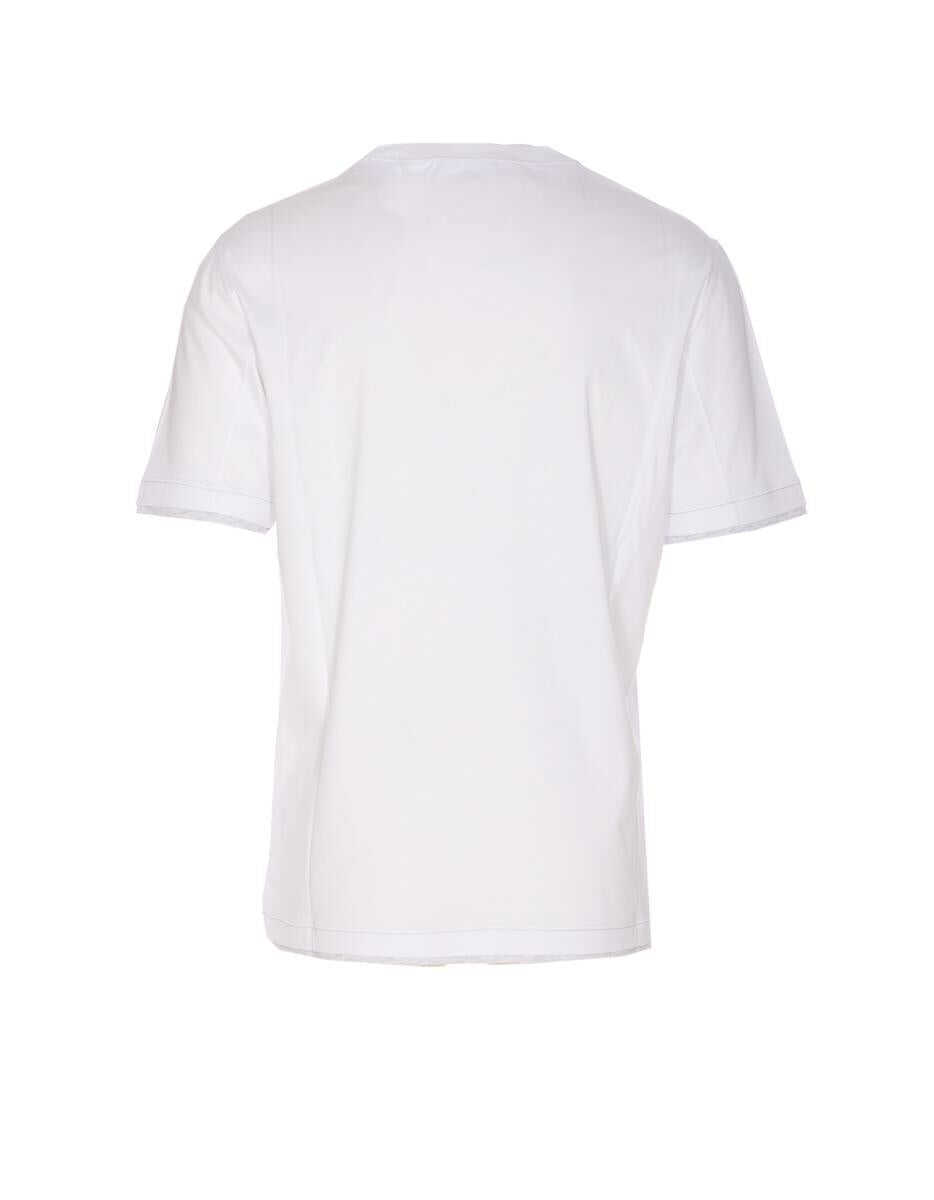 Topuri Brunello Cucinelli Brunello Cucinelli T-Shirts And Polos White Barbati (BM 19094037) 2