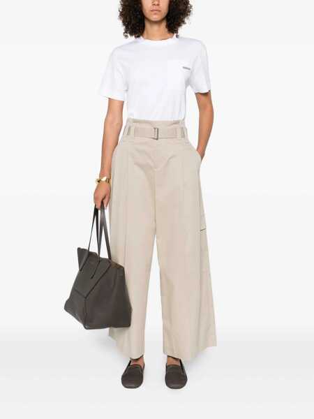 Topuri Brunello Cucinelli Brunello Cucinelli T-Shirts And Polos WHITE Femei (BM 19094046) 2