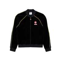 Bomber jacket Casablanca Casablanca Black Velvet Bomber Jacket With Yellow Profiles Barbati