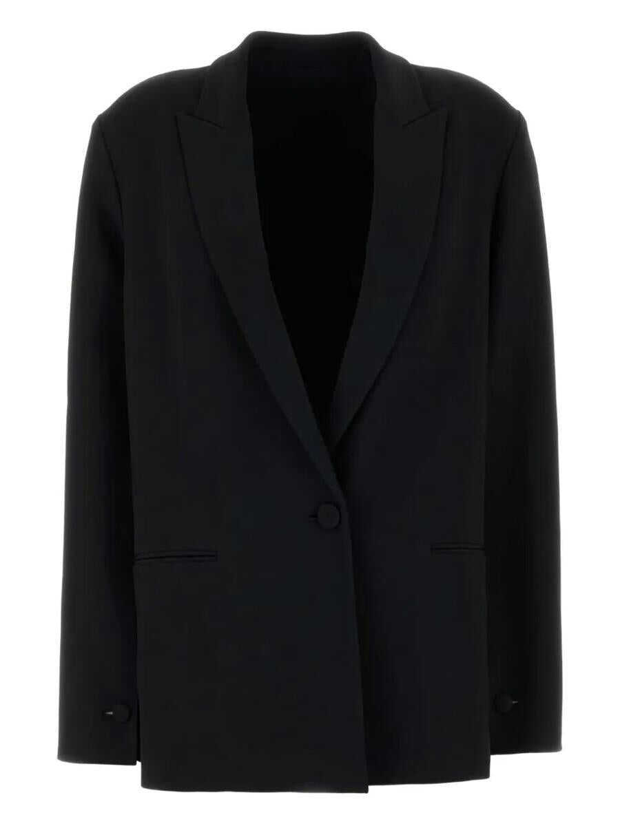 Geci Alberta Ferretti Alberta Ferretti Cady Stretch Oversized Jacket Clothing Black Femei (BM 19095270) 1