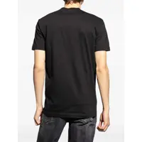 Tricouri DSQUARED2 pentru Barbati - Tricouri DSQUARED2 Crew Neck Bloody Red T-Shirt With Embossed Print Black Barbati (BM 19095857) - B-mall.ro