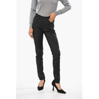 Blugi skinny Dark Wash Coated Cotton Jeans 14Cm Femei