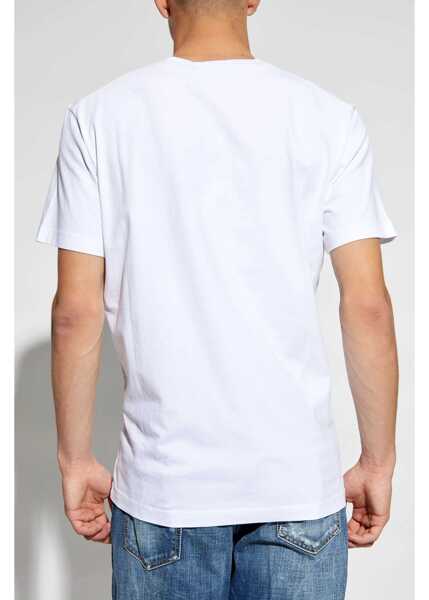 Tricouri DSQUARED2 Cotton Greatest Team T-Shirt With Print White Barbati (BM 19095926) 4