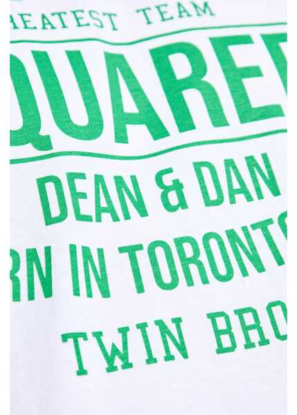 Tricouri DSQUARED2 Cotton Greatest Team T-Shirt With Print White Barbati (BM 19095926) 5