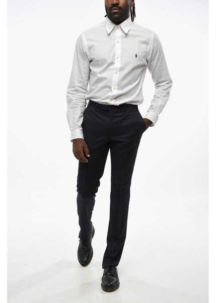 Pantaloni eleganti CORNELIANI Virgin Wool Pants With Hidden Closure Blue Barbati (BM 19095929) 4